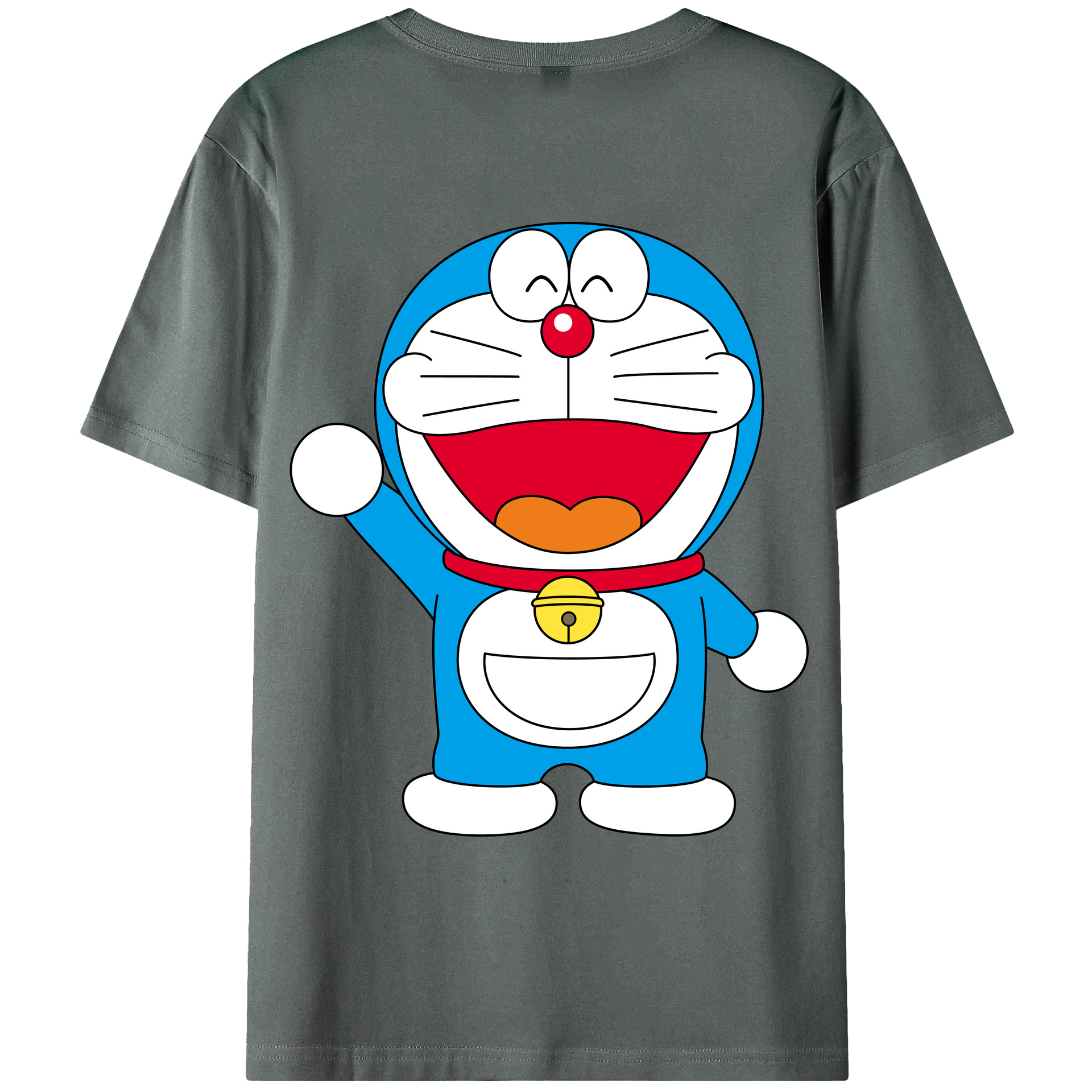 （画像用） ドラえもん Doraemon 綿100％ メンズ半袖Tシャツ（バックプリント） 通気性